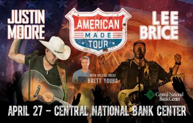 American Made Tour Justin Moore: Lee Brice | Stride Bank Center